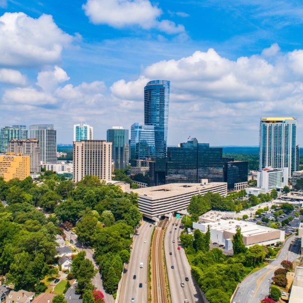 Buckhead Aerial near Downtown Atlanta Georgia.